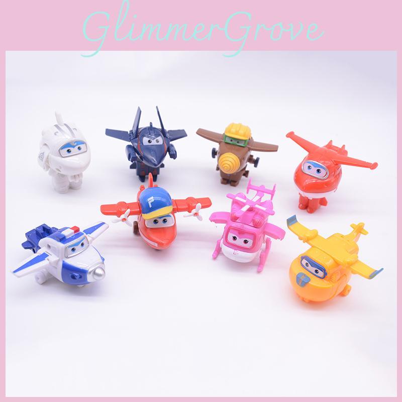 Super Wings Spielzeug Mini Flugzeuge Buntes Transformationsflugzeug Roboter Geschenke für Kinder**