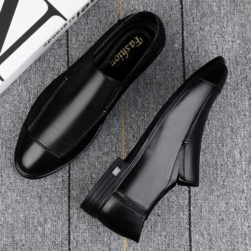 Genuine Leather Shoes Men Loafers Slip On Business Casual Leather Shoes Classic Soft Hombre Breathable Men’s Office Formal Shoes