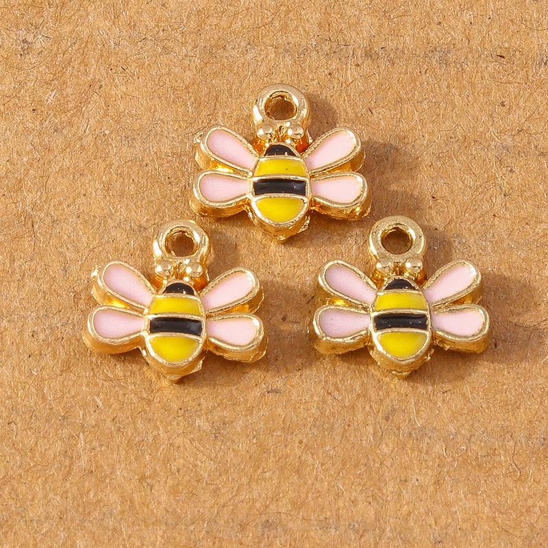 10pcs Enamel Animal Cat Bee Bird Panda Pendants Charms for Jewelry Making DIY Earrings Necklace Bracelet Accessories Supplies