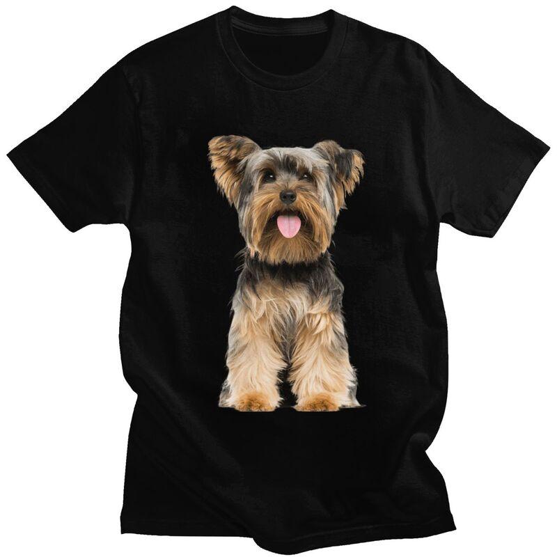 

Custom Yorkshire Terrier T Shirts Men Pure Cotton Tees Yorkie Dog Tshirts T-shirt Clothing - Men s Summer Cotton Graphic Tee S разноцветный