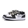 Jordan Air Jordan 1 Abrasion Resistant Slip Resistant Low top Vintage Basketball Shoes Men's Black White Gray 553558-131(Team85-S-BOX-A)