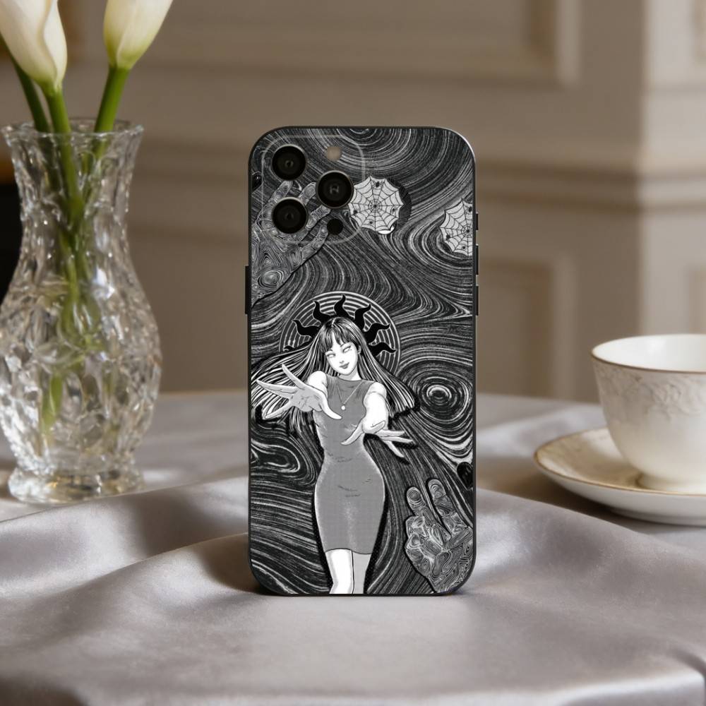 Movie H-Horror T-Tomie-E Phone Case For iPhone 17pro,16,15,14,13,12,11 Plus,Pro Max,XS,Soft Silicone Black Cover