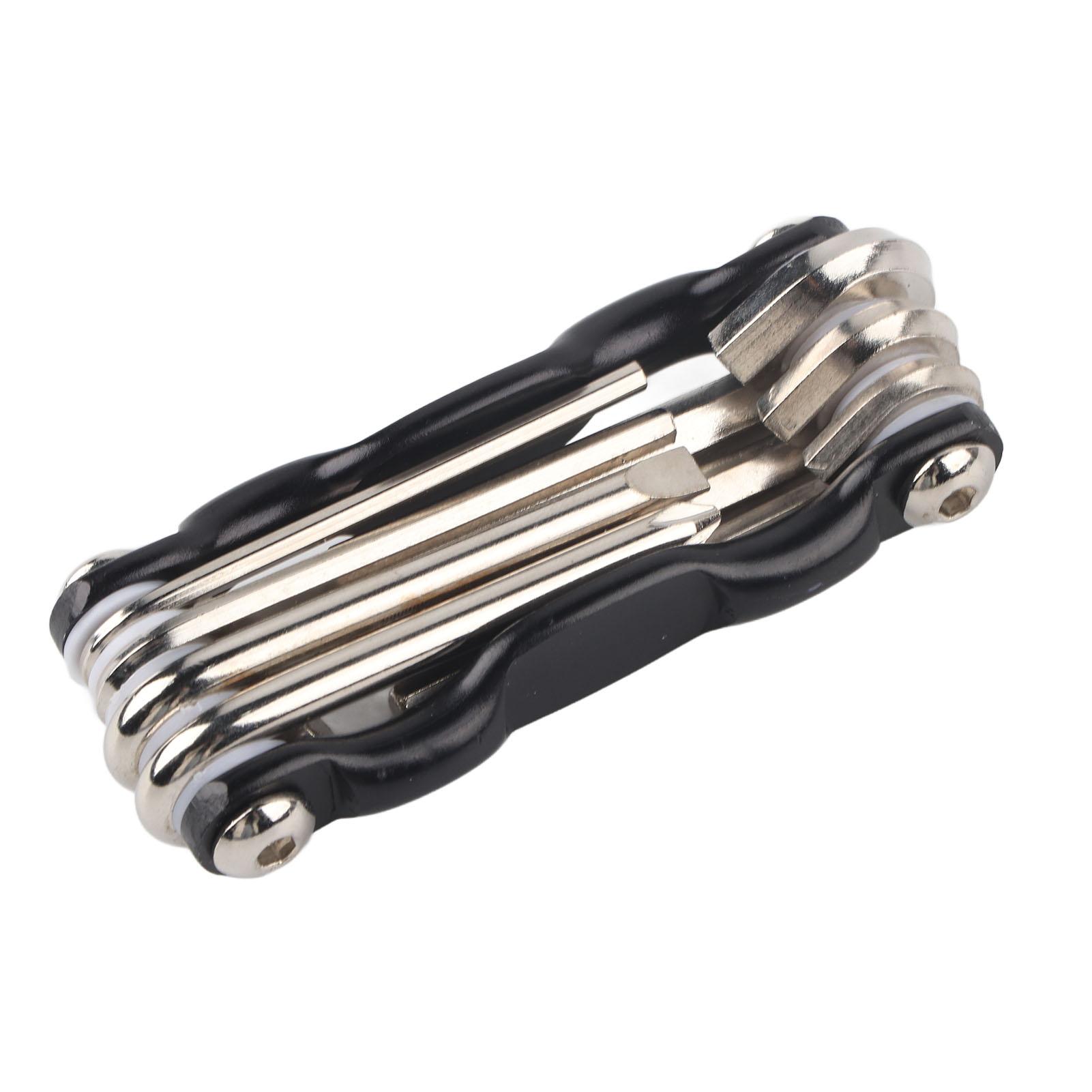 

Портативный многофункциональный набор инструментов для ремонта велосипеда 7 в 1, гаечный ключ, отвертка, инструменты, черный чёрный