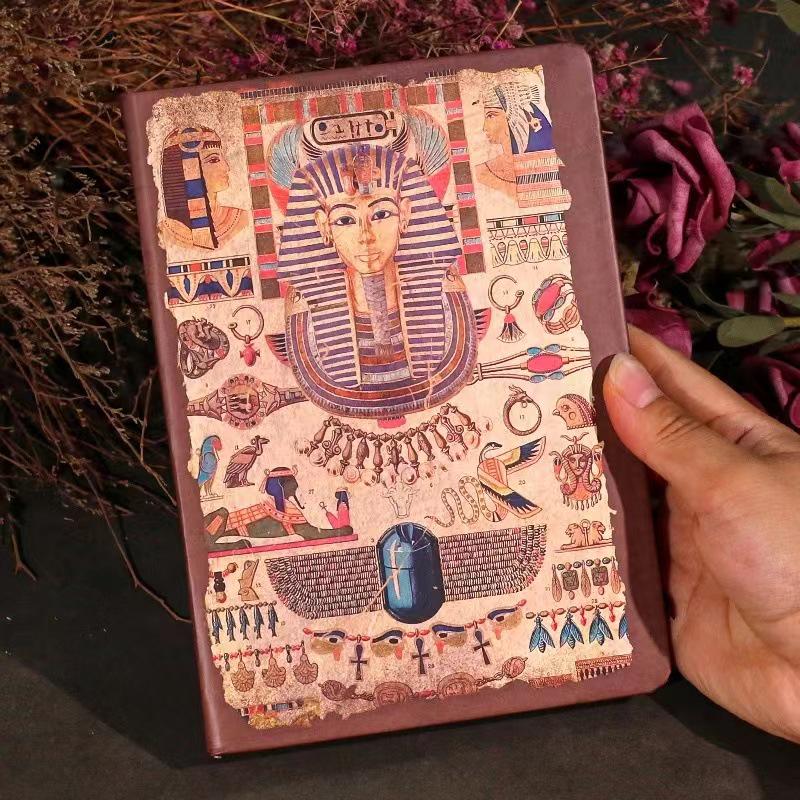 Retro Egyptian Pattern Diary: Ancient Style Notebook with European Classical Designs