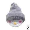 Christmas Snowman Transparent Ball with Knitted Hat Christmas Tree Home Decor Women Creative Gifts Xmas Home Party Decor