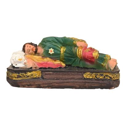 Resin Sleeping Joseph Statue Catholic Idol for Home Altar, Prayer Room, Gifting and Decoration,  (3 Inch)