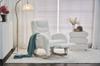 052 Rocking Chair, Recliner, Living Room Chair with Armrest, Upholstered, Accent Chair for Bedroom, White Teddy Fabric, 110 Kg Load Capacity