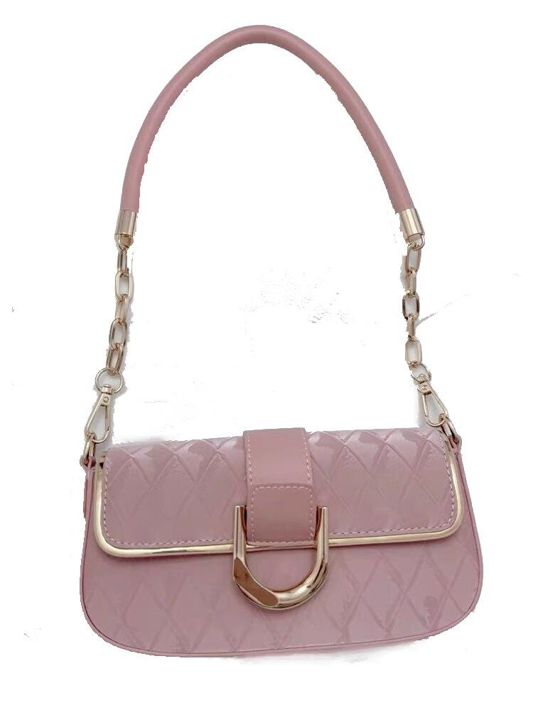Li Cha's new high-end sense simple temperament small square bag single shoulder messenger bag fashionable versatile underarm bag women