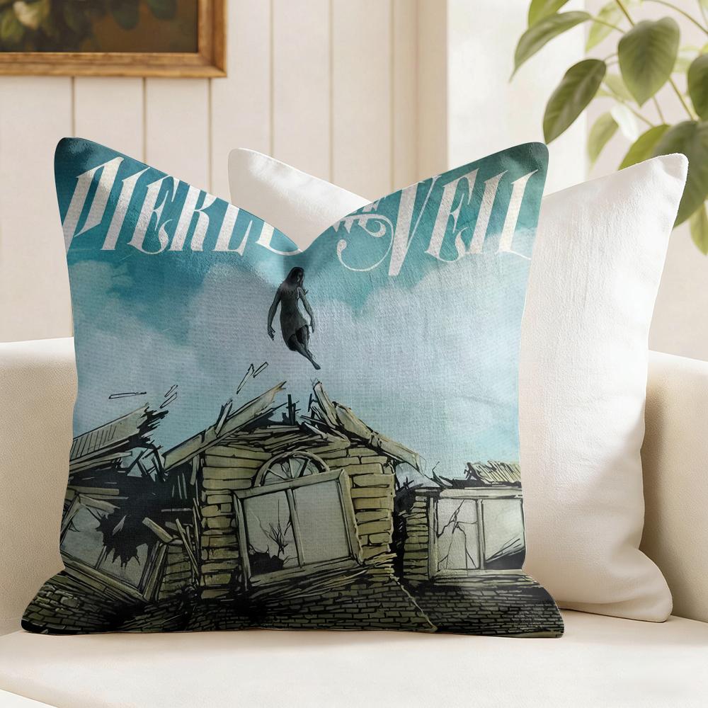 Punk Band PPierce The Veil Cushion Cover Eco Linen Pillow Case DoubleSided Print Breathable Durable Zipper Home Decor Gift