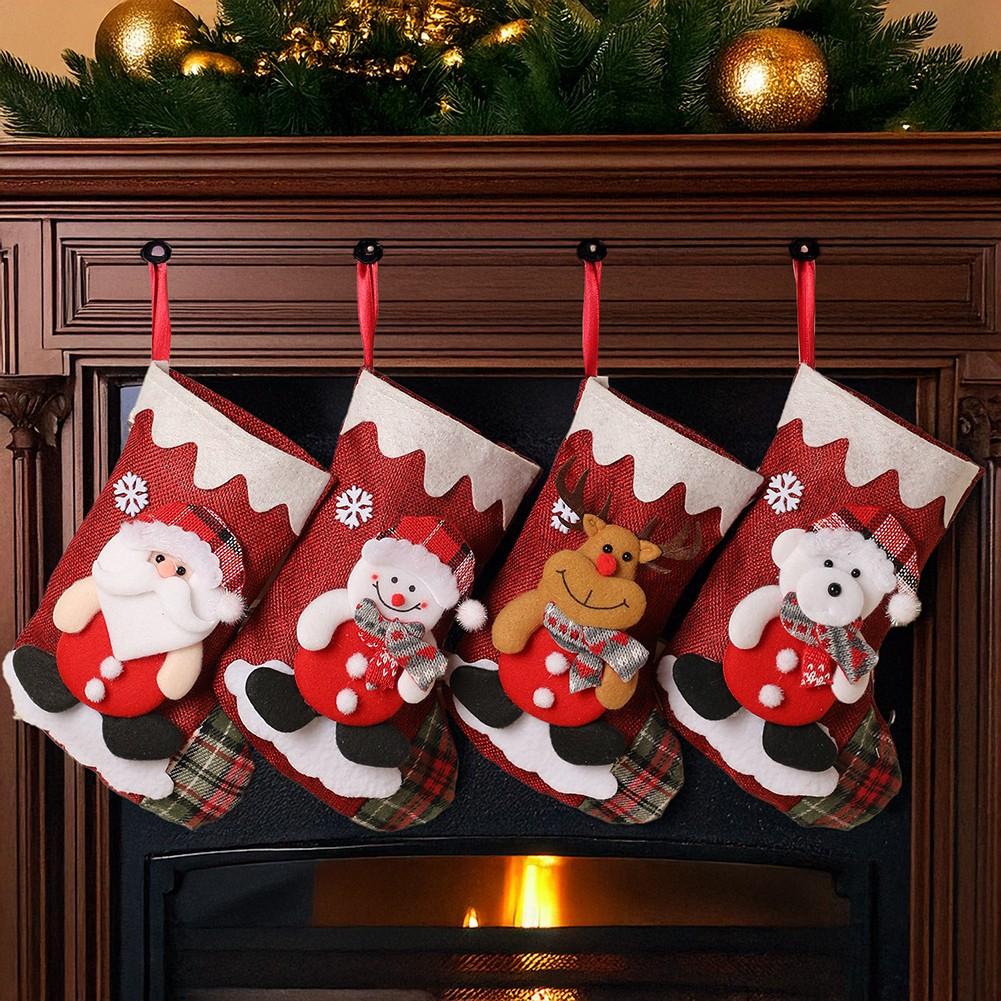 Eye-catching Holiday Decor Christmas Stocking Large Santa Stocking