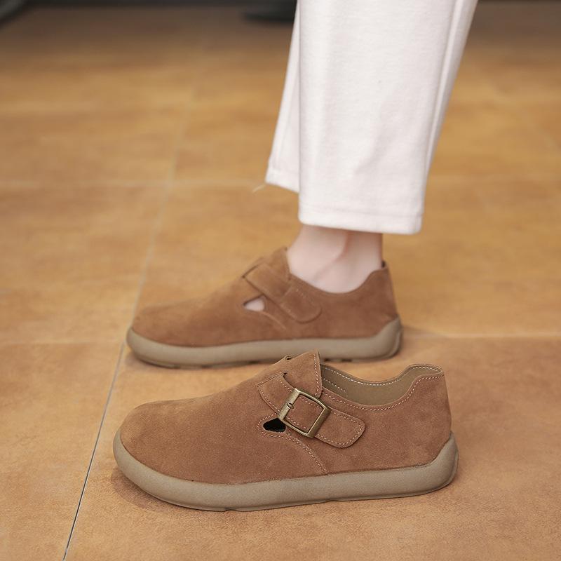 

Platform-soled Boken shoes women s autumn 2025 new height-increasing versatile one-pedal women s shoes retro muffin spring and autumn single shoes 40