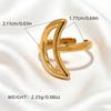 Minimalist Star Moon Open Ring Set for Women Exquisite Vintage Line Curved Moon Finger Ring Casual Versatile Couple Jewelry Gift