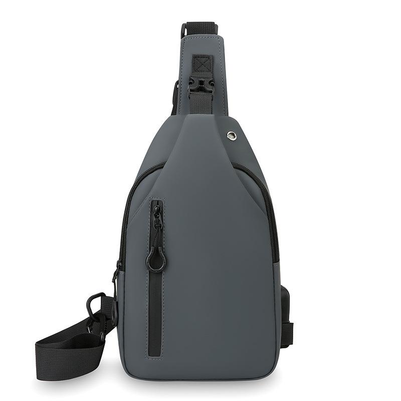 Men's Simple Single-shoulder Fashionable Casual Backpack with Water Resistance, Front Pocket, Trendy Cross-body Bag