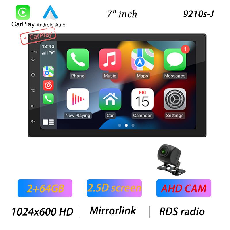 

4-ядерний 2 DIN Автомагнітола Androidauto Carplay Android 13 GPS Автомобільна аудіосистема 7 /9 /10 WIFI BT IPS Автомобільний мультимедійний плеєр