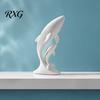 Ceramic Style Whale Ornament 3D Printed Ornaments, Mother And Child Figurines, Decorative Figurine for Office Modern Minimalist Double Sculpture Home