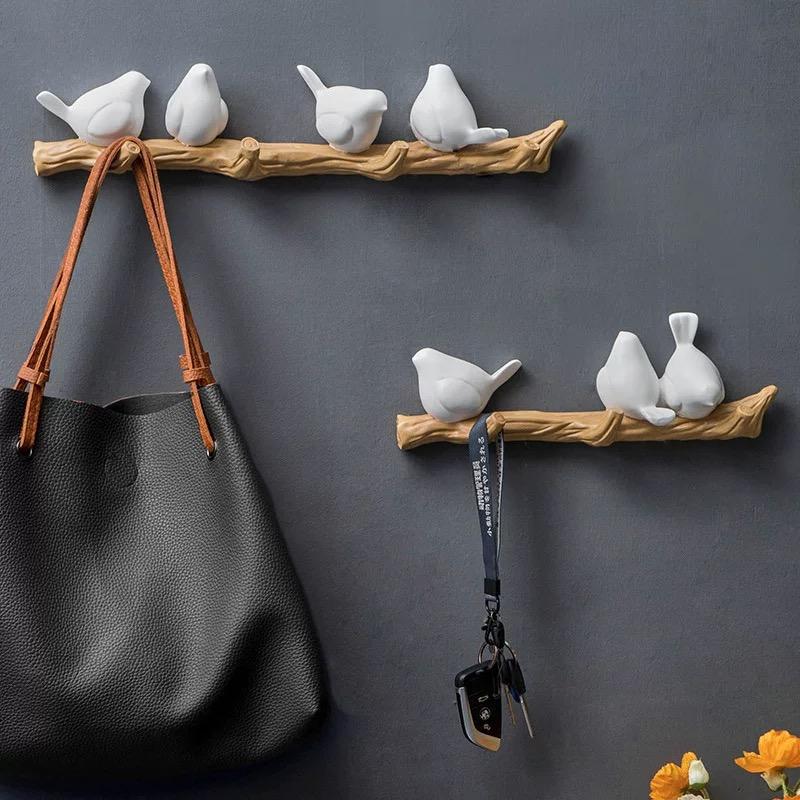 Minimalist Nordic 3D Resin Bird Wall Decoration – Home Ornament