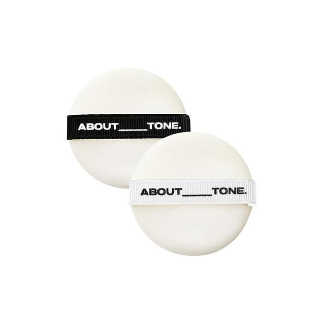 ABOUT_TONE - Powder Pact Puff - 2 Colors White