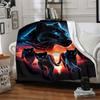 1pc Panther Family Blanket Lightweight Flannel Blanket Throw Blanket For Sofa, Bed, Travel, Camping Yy2509026167