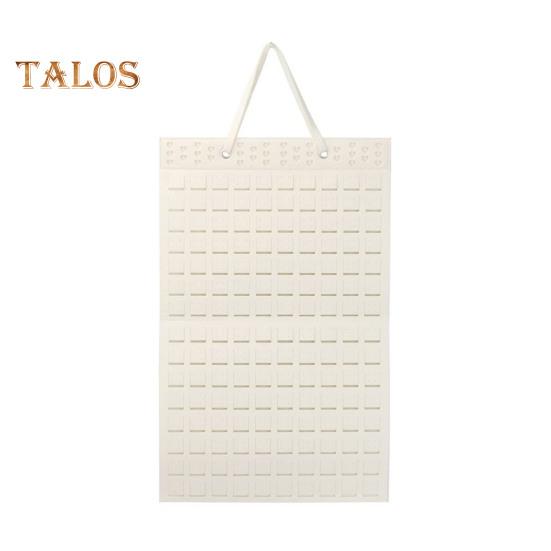 

Подвесной держатель для сережек, органайзер для хранения, большая вместимость, экономящий место, двухсторонний настенный держатель для сережек, держатель для ювелирных изделий бежевый