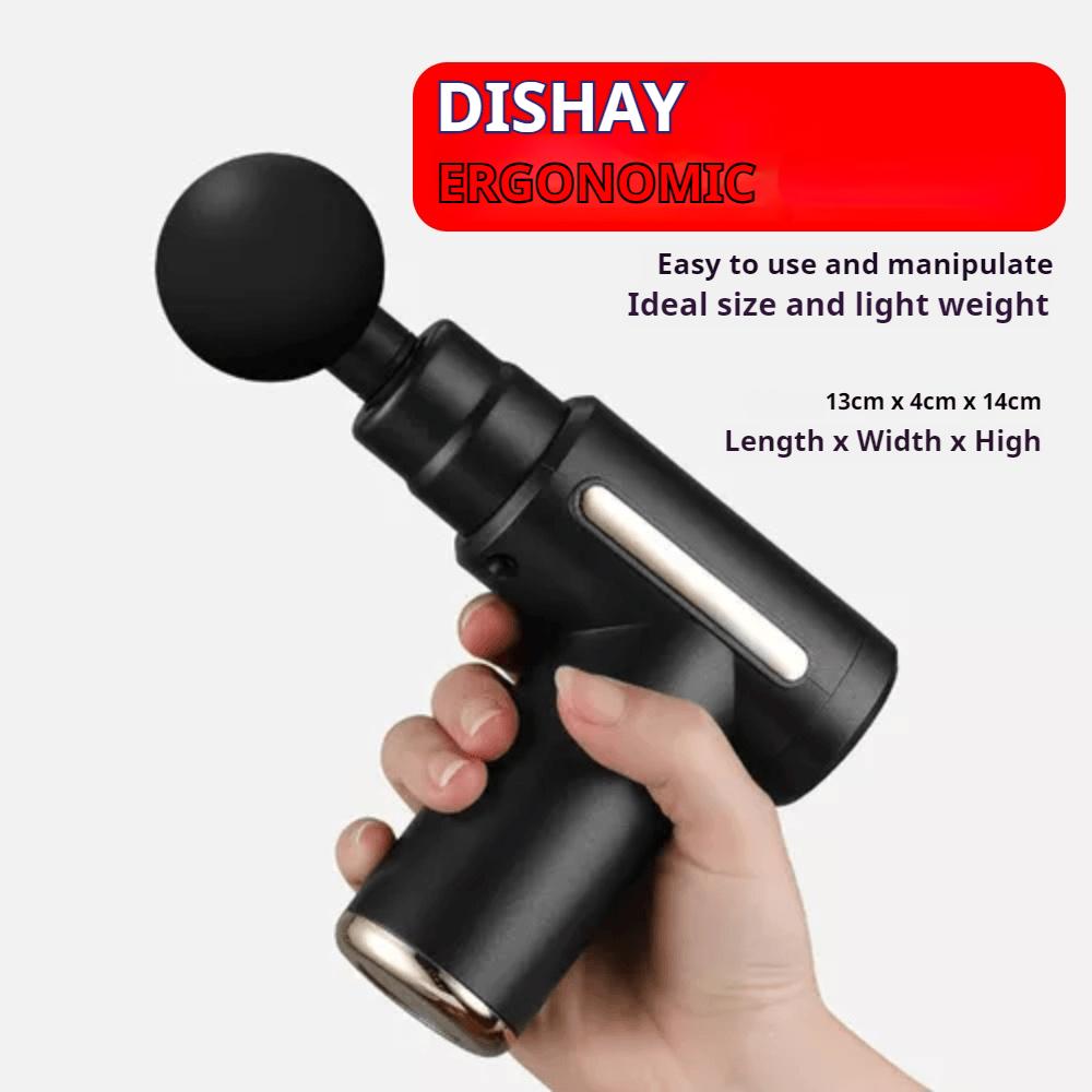 Pistolet do masażu mięśni 6 w 1 z terapią GORĄCEM i ZIMNEM | 6 Głowic | 20W Ulga dla głębokich tkanek | Przenośna ulga w bólu dla sportowców/pracowników biurowych