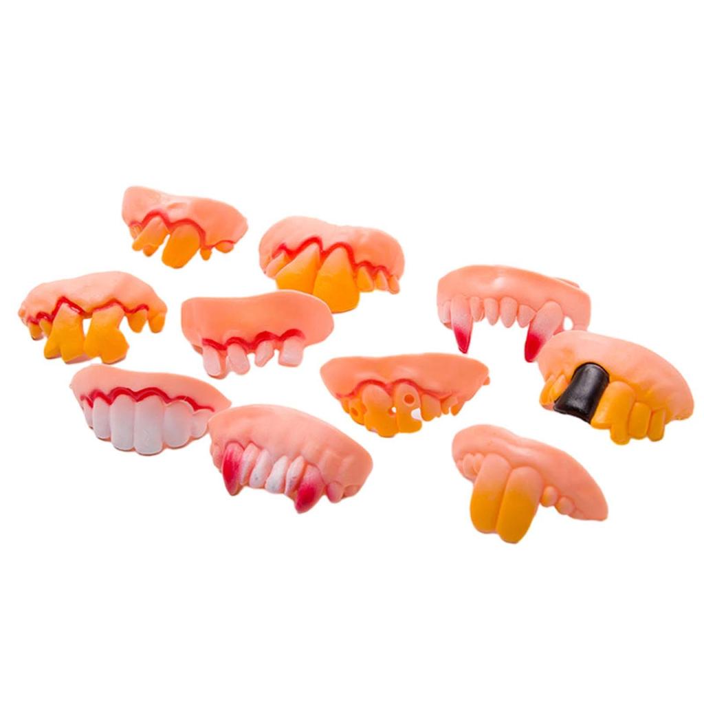 Halloween Fake Teeth Halloween Front Teeth Funny Fake Teeth Decoration for Stage Performance Dress Up Party Halloween Masquerade