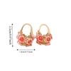 1 pair Shiny Flower Basket Ear Cuff Temperament Sweet Fairy Style Earrings  Birthday