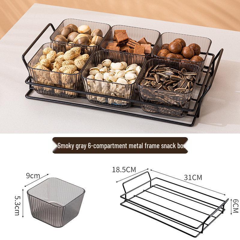 Creative Plastic Snack Compartment Plate for Living Room or Bar Use