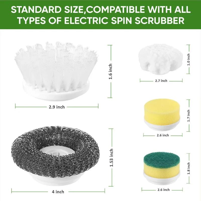 Electric Cleaning Brush - Motorized Scrubbing Tool for Kitchen/Bathroom/Shoes, Cordless Deep Clean with Interchangeable Heads