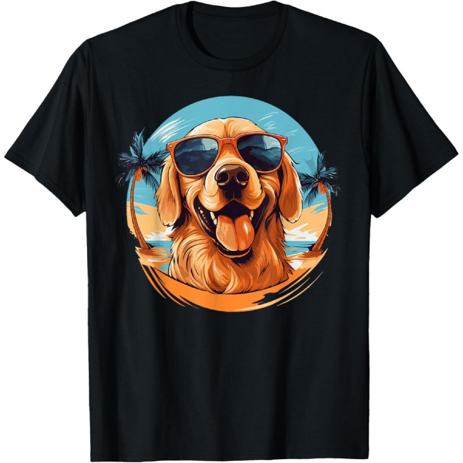 Golden Retriever T-Shirt for Kid Boys Girls Funny Dog Lover T-Shirt S