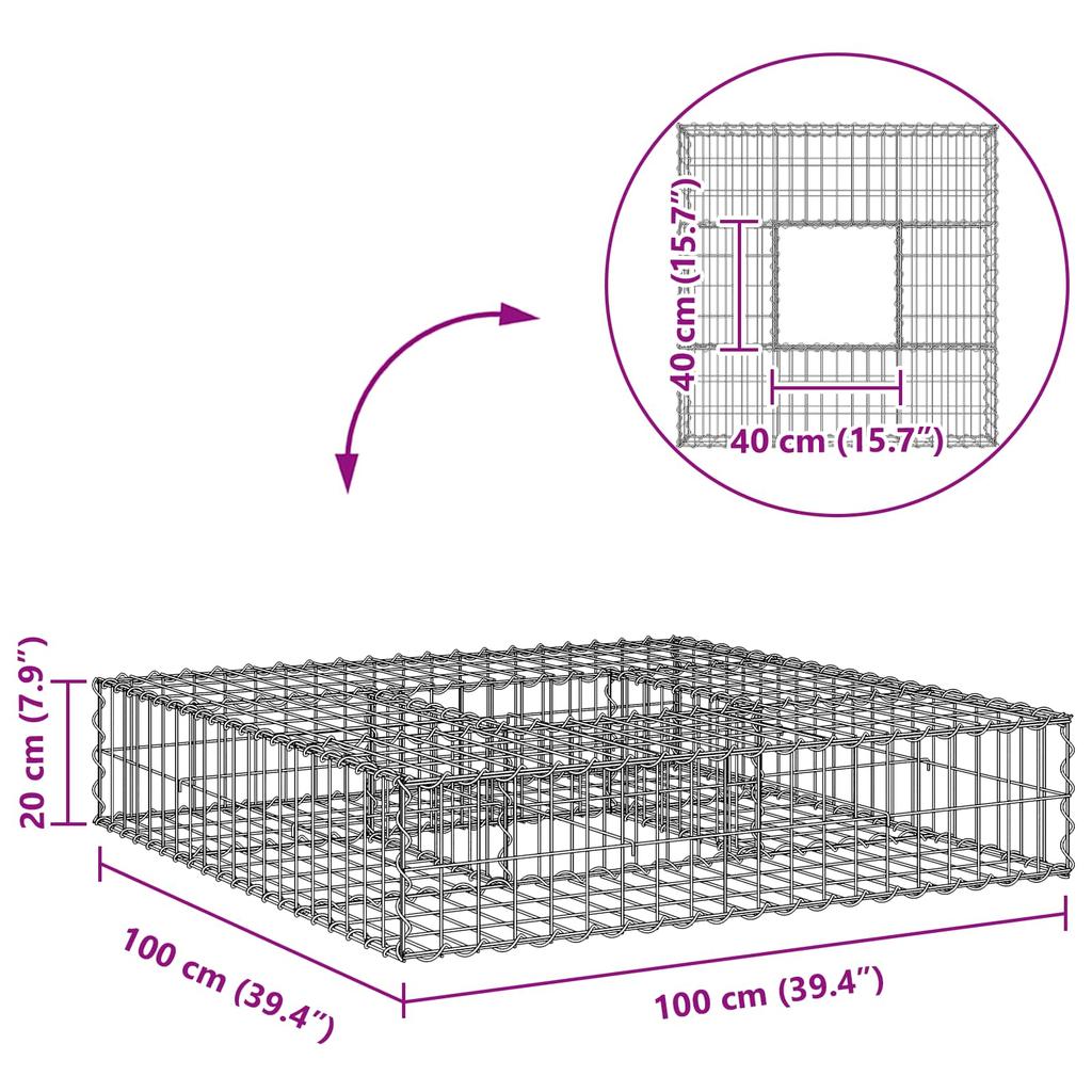 Gabion Raised Bed Silver
