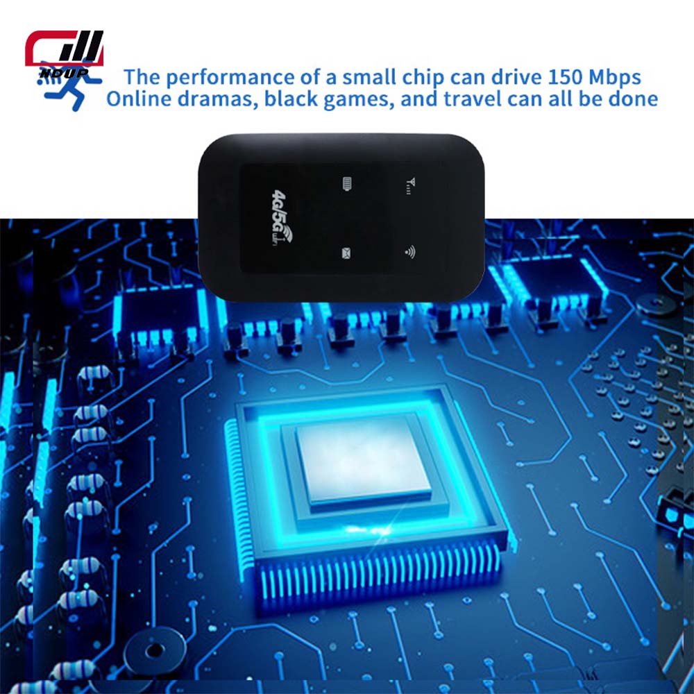 Router wireless NDUP H806 4G LTE - Mini modem, WiFi în bandă largă mobilă de 150 Mbps, baterie de 2100 mAh
