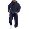 Set da 2 pezzi da uomo: Felpa alla moda e Pantaloni jogger cargo per outfit casual streetwear