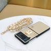 Cute Cartoon 3d Girl Phone Case For Samsung Galaxy Z Flip 3 5g Pu Leather Hard Pc Cover With Crossbody Chain