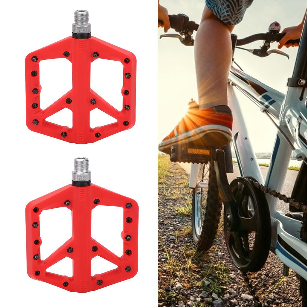 1 Pair Bike Pedal Anti Slip Nylon       Flat Pedals for Road Mountain Bike