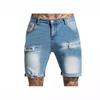 Cross-Border Elastic Ripped Jeans
