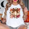 Fall Pumpkin Shirt Cute Fall Tee Unisex Cozy Thanksgiving Shirts Gift Autumn Tops Tee Unisex Fall Season Tshirts Clothes