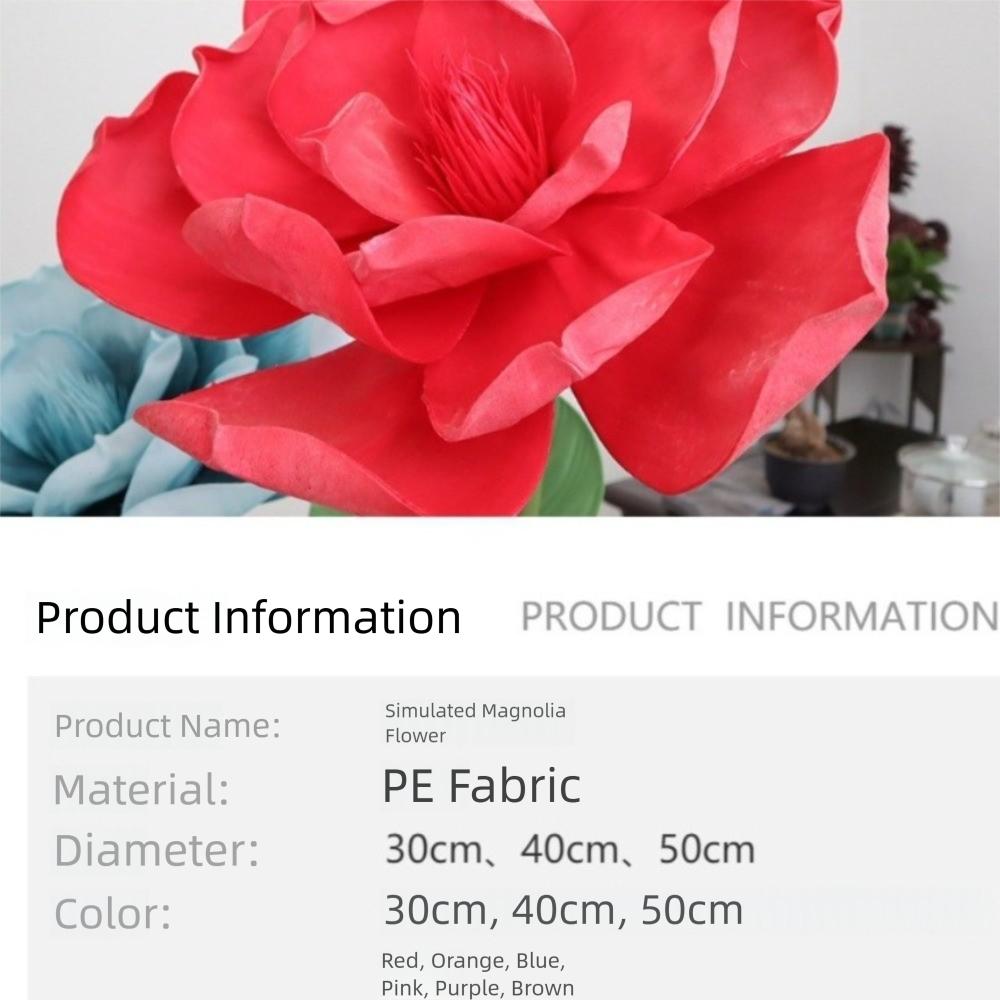 NEW 3D Simulated Magnolia Flower Large-scale Colorful Simulated Flower Shopping Mall Scenery 30/50CM Fake Magnolia Festival