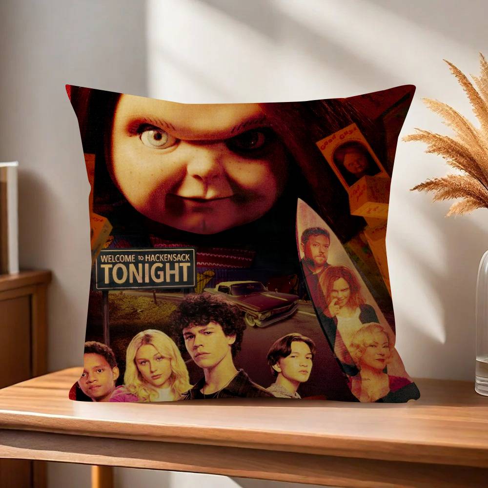 

Classic Chucky Horror Movie Pillow Cover for Bedroom Room and Living Room Sofa Decorative Cushion Cover 30x30cm