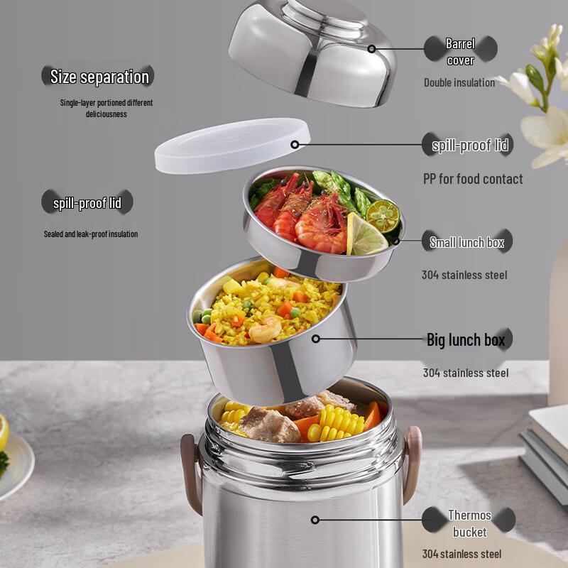 SUPOR 3-Layer Stainless Steel Insulated Food Carrier