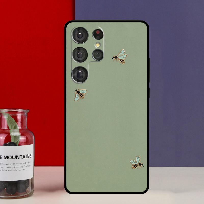 Aesthetic Sage Green Back Cover For Samsung Galaxy S20 FE S21 FE S22 S23 Ultra Note 20 10 S8 S9 S10 Plus Case