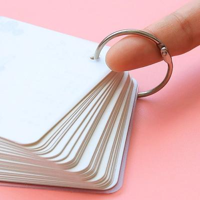 Multifunctional Metal Binder Ring Silver/Rose Gold 20/30/40/50mm Loose-leaf Ring Clip Office Supplies Binding Clip Cards