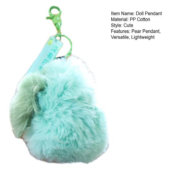 Doll Pendant Keychain Fruit Pear Shape Plush Doll Lightweight Key Holder Furry Touch Keychain Backpack Accessories