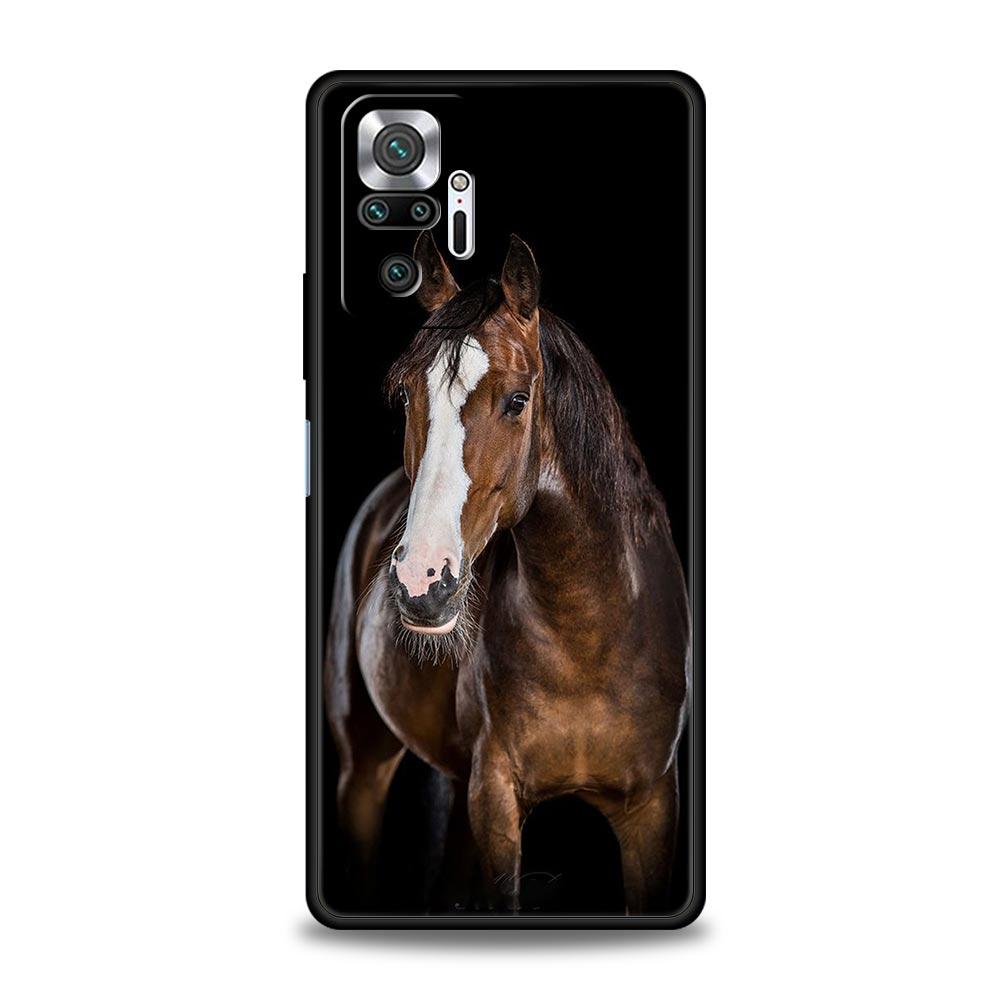Animal Horse Phone Case Cover for Redmi 14C 10C Note 15 14 13 12 10 11 K40 Pro Plus 5G Soft TPU Shockproof Shell Funda Capas Bag