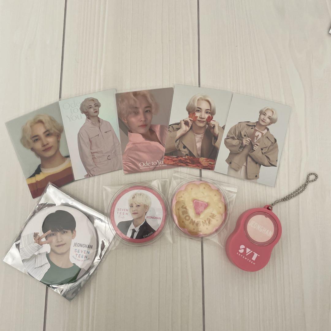 

[USED] SEVENTEEN Jeonghan Can Badge Trading Card Voice Keychain