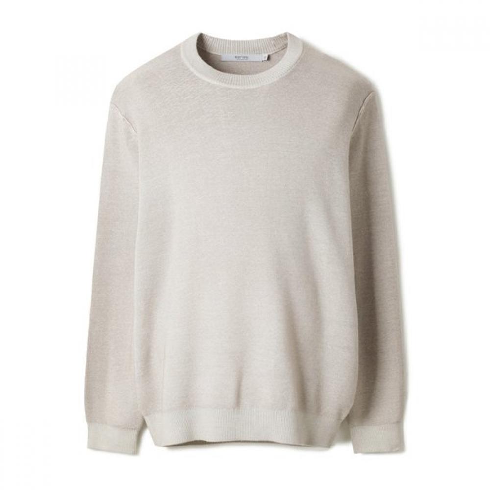 Merino Wool Garment Dye Pullover Sawaw24011gyl light gray/100