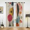Oil Painting Abstract Vintage Geometric Window Curtains for Living Room Luxury Bedroom Curtain Kitchen Blinds Drapes Curtains