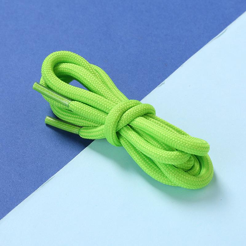 White Polyester Round Shoelaces for Hiking, Dad Sneakers, & Basketball Shoes