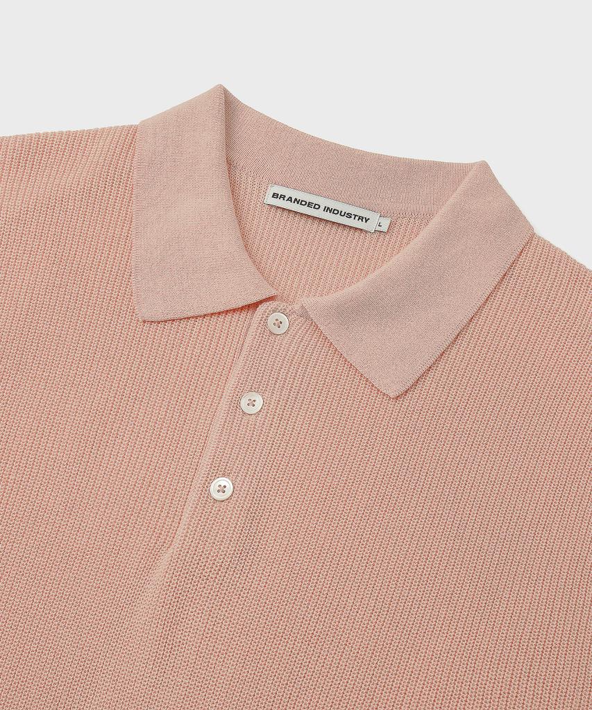 Beulaendideu Hard Twist Resort Polo Knit [Peach]