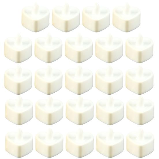 

24 шт. светодиодные чайные свечи с искусственными лепестками цветов романтическая форма сердца создают атмосферу украшения дома комплект свечей