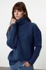 Women's Fashionable Stylish Sweater Black Wide Fit Soft Textured Basic Knitwear Sweater